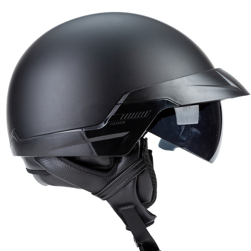 Casco de Motocicleta Harley Retro con Visor Incorporado
