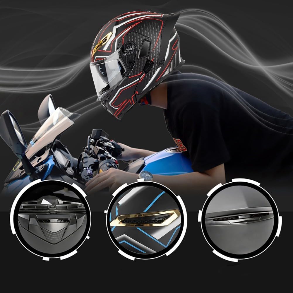 Casco de Moto Modular con Bluetooth Integrado ECE Homologado — Doble Visera Flip Up | Timer Off The Limit