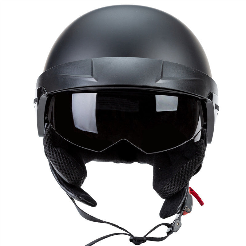 Casco de Motocicleta Harley Retro con Visor Incorporado
