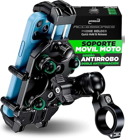 Soporte Móvil Motos especial para Trail y todo tipo de motos - Ultra Resistente Antivibracion Antirrobo 5.4"-7.2"