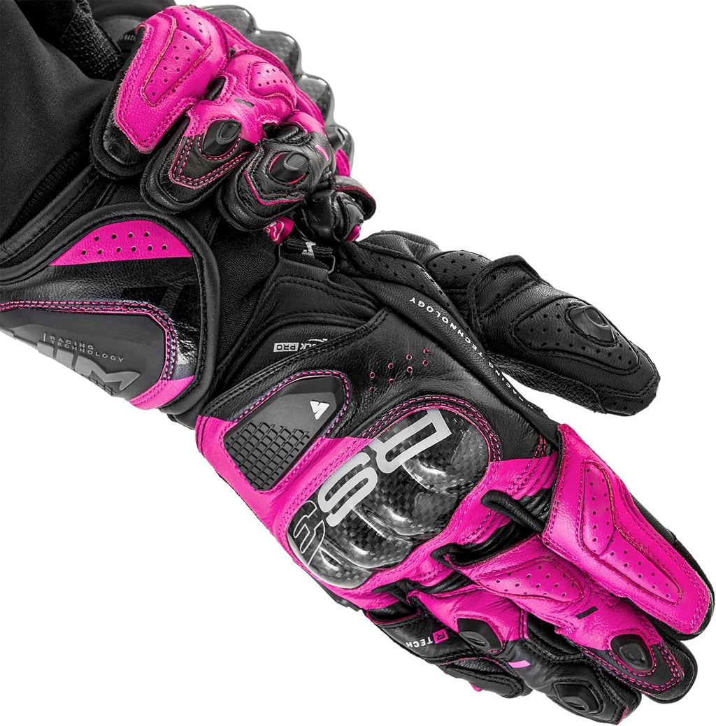 SHIMA RS-3 Guantes Moto Racing Mujer Cuero Homologados — Racing Ventilados con Protección
